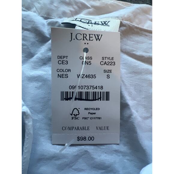 J.Crew Factory Beach Tunic – Seashell Eyelet Trim – White – Small – NWT – CA223 - Picture 5 of 8